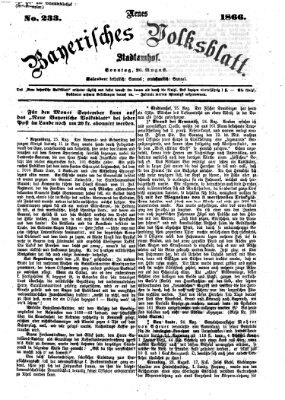 Neues bayerisches Volksblatt Sonntag 26. August 1866