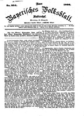 Neues bayerisches Volksblatt Montag 27. August 1866