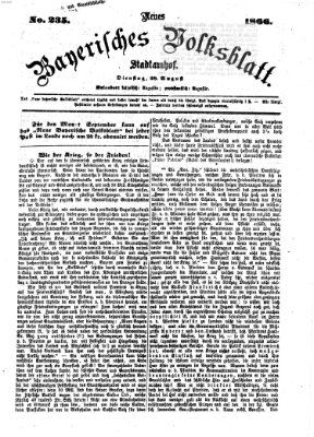 Neues bayerisches Volksblatt Dienstag 28. August 1866