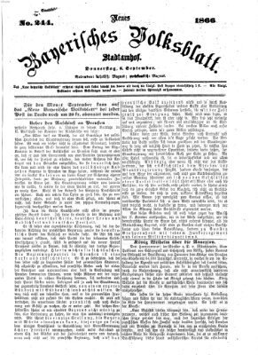 Neues bayerisches Volksblatt Donnerstag 6. September 1866