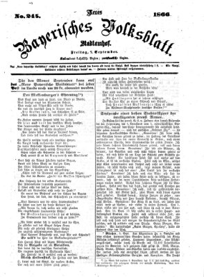 Neues bayerisches Volksblatt Freitag 7. September 1866