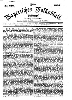 Neues bayerisches Volksblatt Samstag 8. September 1866