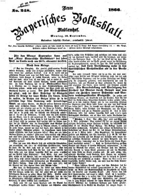 Neues bayerisches Volksblatt Montag 10. September 1866