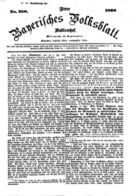 Neues bayerisches Volksblatt Mittwoch 12. September 1866