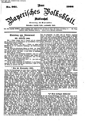 Neues bayerisches Volksblatt Sonntag 23. September 1866