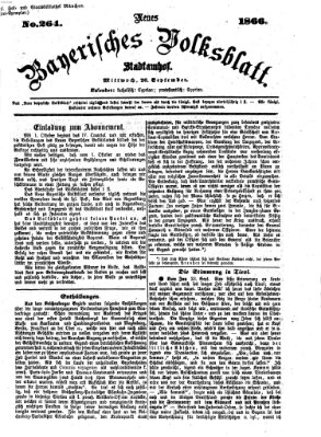 Neues bayerisches Volksblatt Mittwoch 26. September 1866