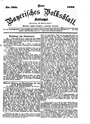 Neues bayerisches Volksblatt Freitag 28. September 1866