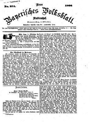 Neues bayerisches Volksblatt Donnerstag 4. Oktober 1866