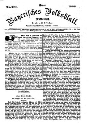 Neues bayerisches Volksblatt Samstag 13. Oktober 1866