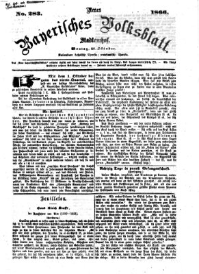 Neues bayerisches Volksblatt Montag 15. Oktober 1866