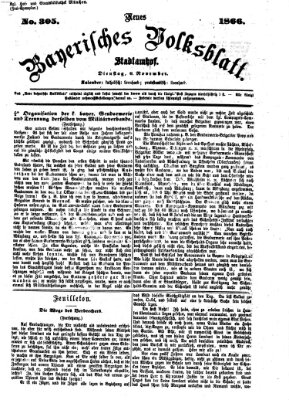 Neues bayerisches Volksblatt Dienstag 6. November 1866