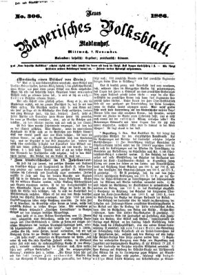 Neues bayerisches Volksblatt Mittwoch 7. November 1866