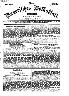 Neues bayerisches Volksblatt Mittwoch 14. November 1866