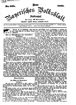 Neues bayerisches Volksblatt Freitag 30. November 1866