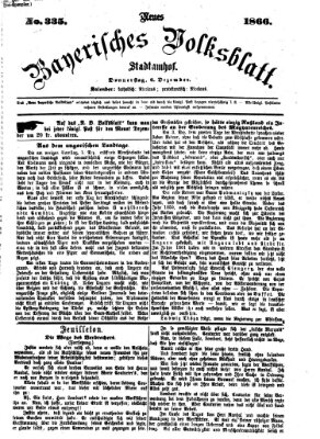 Neues bayerisches Volksblatt Donnerstag 6. Dezember 1866