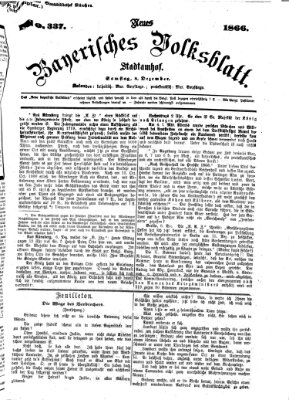 Neues bayerisches Volksblatt Samstag 8. Dezember 1866