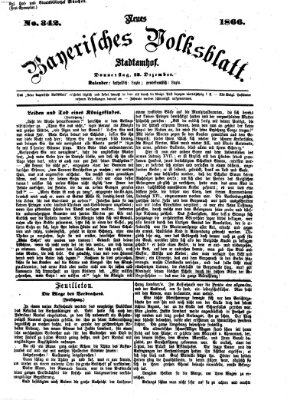 Neues bayerisches Volksblatt Donnerstag 13. Dezember 1866