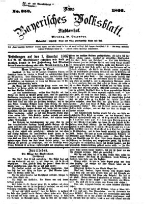 Neues bayerisches Volksblatt Montag 24. Dezember 1866