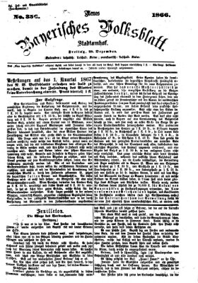 Neues bayerisches Volksblatt Freitag 28. Dezember 1866