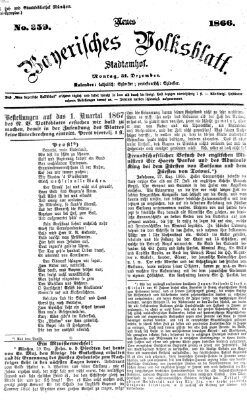 Neues bayerisches Volksblatt Montag 31. Dezember 1866