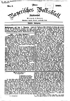 Neues bayerisches Volksblatt Mittwoch 2. Januar 1867