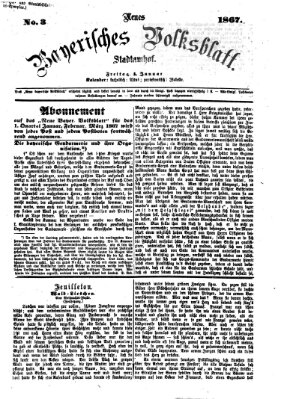 Neues bayerisches Volksblatt Freitag 4. Januar 1867