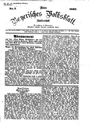 Neues bayerisches Volksblatt Dienstag 8. Januar 1867