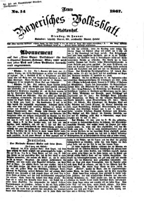 Neues bayerisches Volksblatt Dienstag 15. Januar 1867