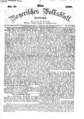 Neues bayerisches Volksblatt Freitag 18. Januar 1867