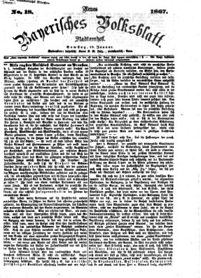 Neues bayerisches Volksblatt Samstag 19. Januar 1867