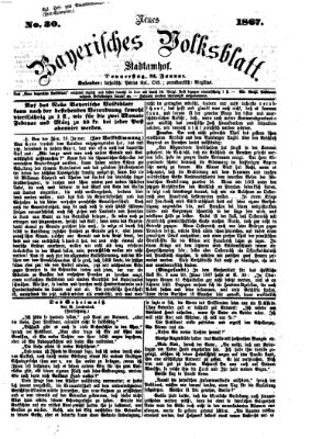 Neues bayerisches Volksblatt Donnerstag 31. Januar 1867