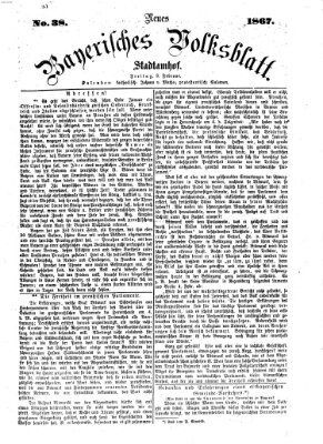 Neues bayerisches Volksblatt Freitag 8. Februar 1867