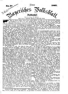 Neues bayerisches Volksblatt Donnerstag 28. Februar 1867