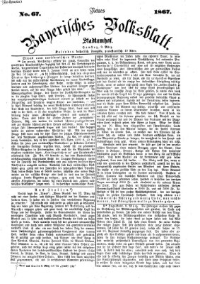 Neues bayerisches Volksblatt Samstag 9. März 1867