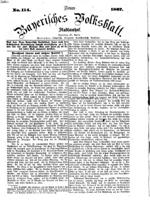 Neues bayerisches Volksblatt Samstag 27. April 1867