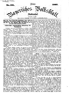 Neues bayerisches Volksblatt Samstag 4. Mai 1867