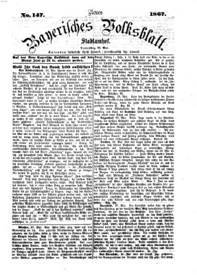 Neues bayerisches Volksblatt Donnerstag 30. Mai 1867