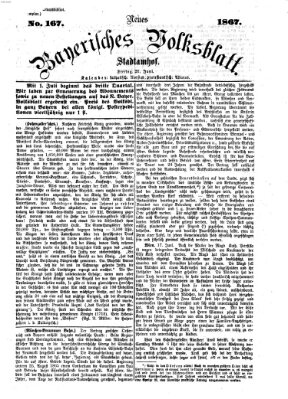 Neues bayerisches Volksblatt Freitag 21. Juni 1867