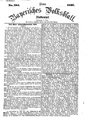 Neues bayerisches Volksblatt Mittwoch 17. Juli 1867