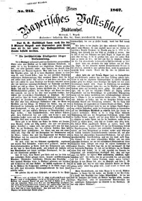 Neues bayerisches Volksblatt Mittwoch 7. August 1867