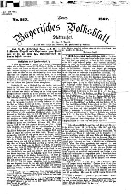 Neues bayerisches Volksblatt Freitag 9. August 1867