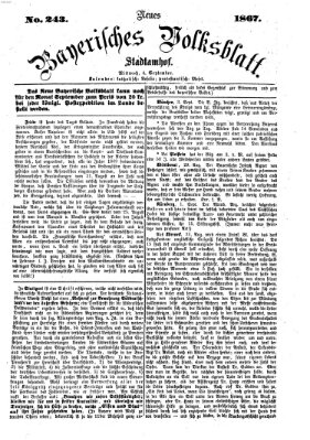 Neues bayerisches Volksblatt Mittwoch 4. September 1867