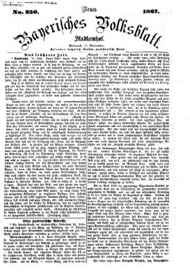 Neues bayerisches Volksblatt Mittwoch 11. September 1867