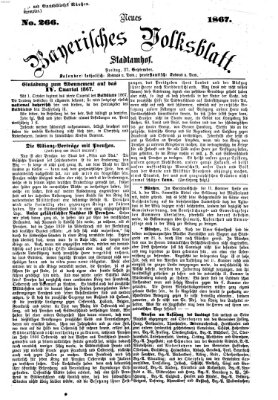 Neues bayerisches Volksblatt Freitag 27. September 1867