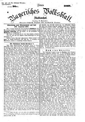 Neues bayerisches Volksblatt Samstag 28. September 1867