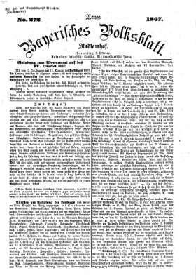 Neues bayerisches Volksblatt Donnerstag 3. Oktober 1867