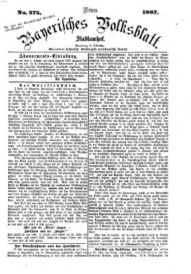 Neues bayerisches Volksblatt Sonntag 6. Oktober 1867