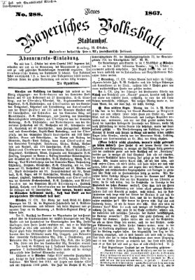 Neues bayerisches Volksblatt Samstag 19. Oktober 1867