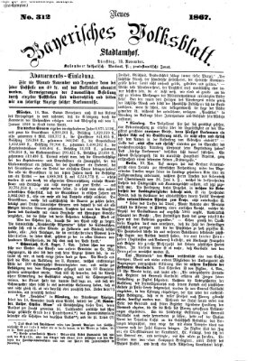 Neues bayerisches Volksblatt Dienstag 12. November 1867