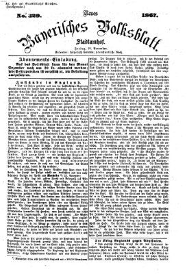 Neues bayerisches Volksblatt Freitag 29. November 1867